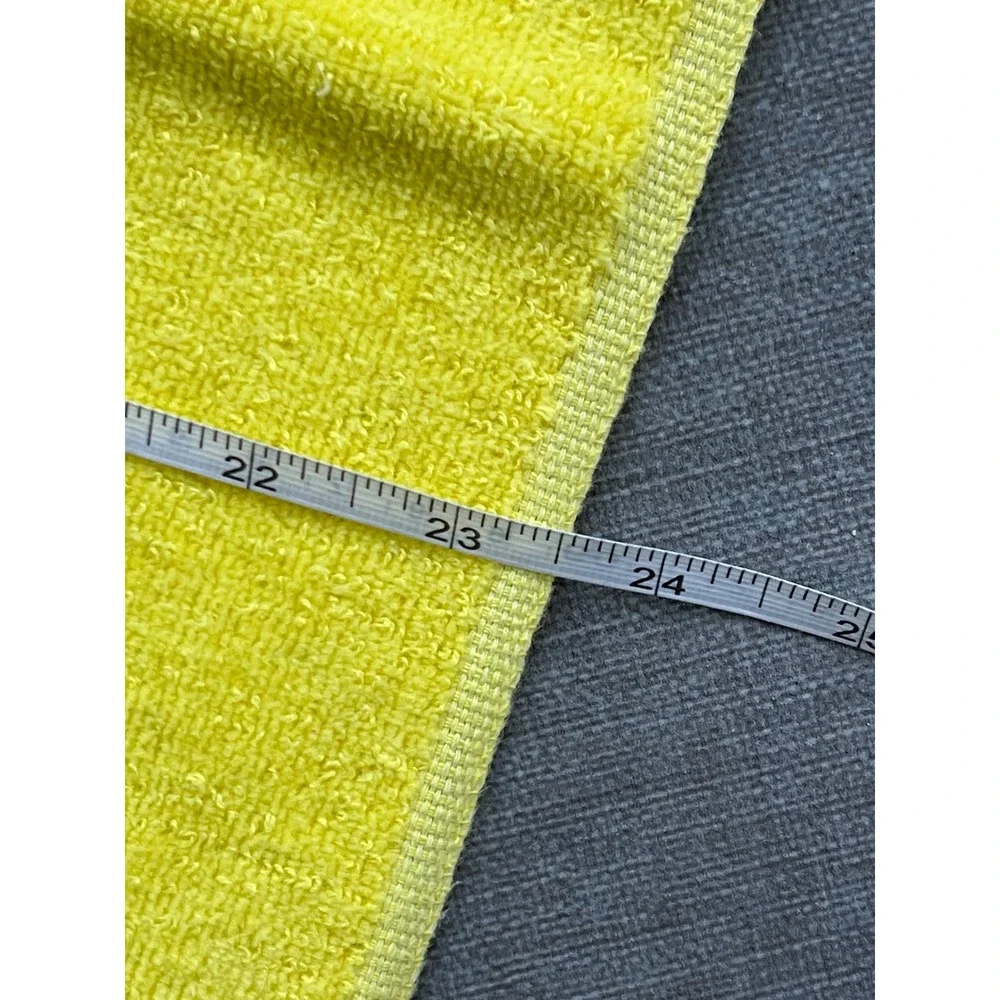 Vintage Cannon Monticello Yellow Bath Towels Set of 2 Cotton Blend Retro MCM